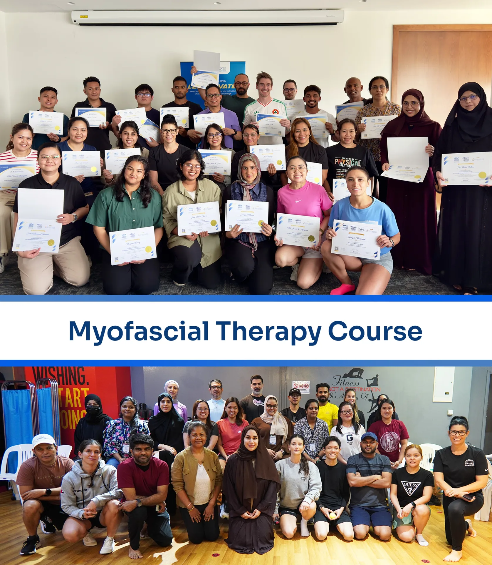 Myofascial Therapy Course — participants with their certificates